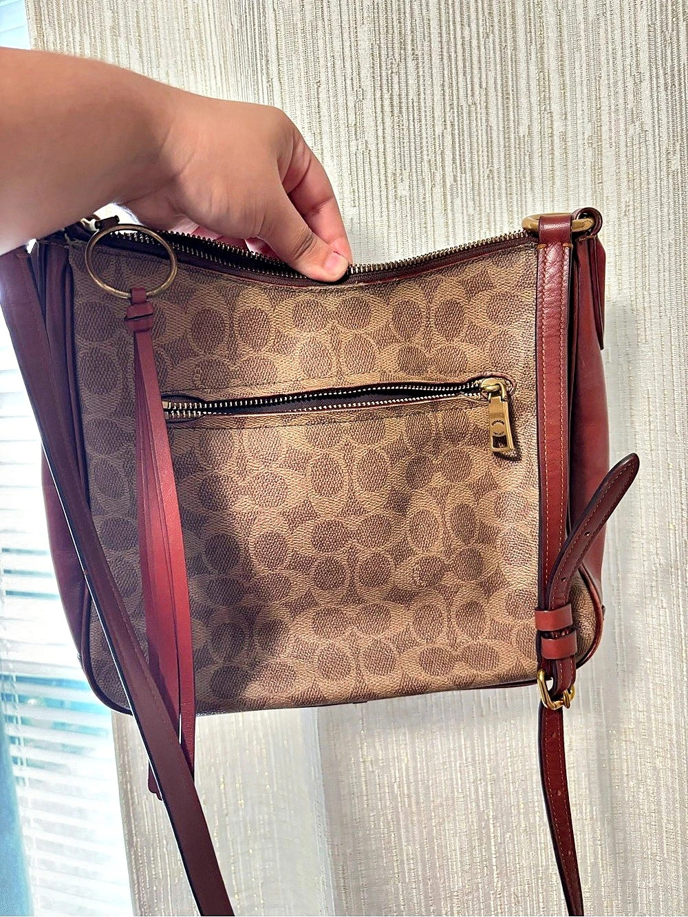 Coach Chaise Crossbody In Signature Canvas Brown Crossbody Bag